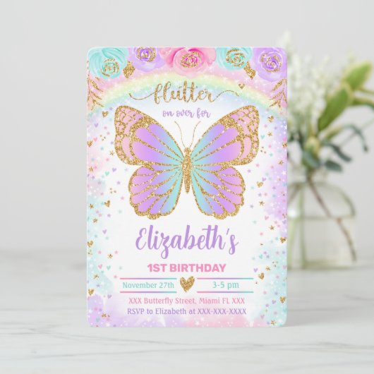 Invitation Papillon (Debout devant)