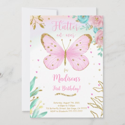 Invitation papillon (Devant)