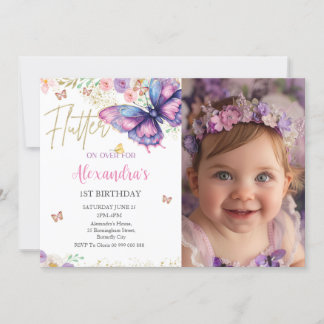 Invitation Papillon 1er 2e 3e 4e 5e Anniversaire de la photo