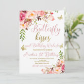 Invitation Papillon 1er anniversaire, Filles 1er anniversaire (Debout devant)