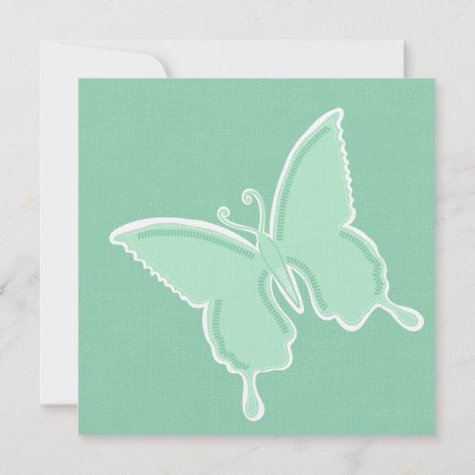 Invitation Papillon à menthe (Dos)