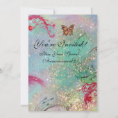 Invitation PAPILLON À PAILLETTES 2 Monogramme élégant de mari (Dos)