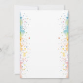 Invitation Papillon Arc-en-ciel pour 1er Anniversaire Papillo (Dos)
