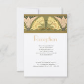 Invitation Papillon Art déco Calla Lily Mariage (Devant)