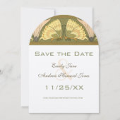 Invitation Papillon Art déco Calla Lily Mariage (Devant)