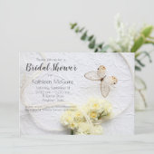 Invitation Papillon aux fleurs de printemps (Debout devant)