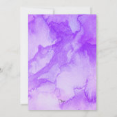 Invitation Papillon bat mitzvah violet et rose (Dos)