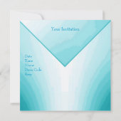 Invitation Papillon Bleu Blanc Abstrait 21e Anniversaire (Dos)
