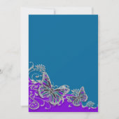 Invitation Papillon bleu mariage (Devant)