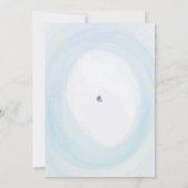 Invitation Papillon bleu tendre Aquarelle bébé garçon douche (Dos)