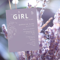 Papillon C'est un Baby shower de fille lavande