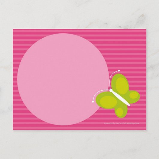 Invitation papillon [chaux + rose] (Dos)