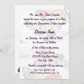 Invitation Papillon coloré de Quinceanera (Devant / Derrière)
