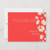 Invitation Papillon corail Sauvegarder la date (Dos)
