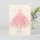 Invitation Papillon Dance Peach Sparkle Dress Fête des mariée (Debout devant)