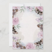 Invitation Papillon d'anniversaire Wild One Fleurs  (Dos)