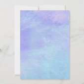 Invitation Papillon d'aquarelle baby shower et tulipes bleues (Dos)