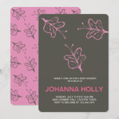 Invitation papillon de chevreau (Devant / Derrière)