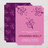 Invitation papillon de chevreau (Devant / Derrière)