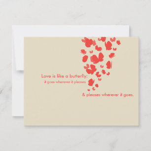 Invitation Papillon de corail Enregistrez la date