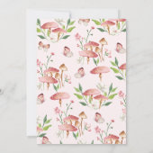 Invitation Papillon de fée floral 1er anniversaire (Dos)