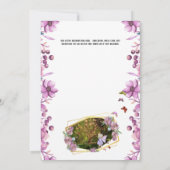 Invitation Papillon de jardin de lucioles féerique enchanté (Dos)