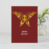 Invitation PAPILLON DE JOAILLERIE EN OR HYPER AVEC GEMMES Rou (Debout devant)