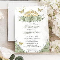 Papillon de la Couronne d'or floral de Quinceañera