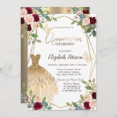 Invitation Papillon de la robe de Parties scintillant Rose de (Devant / Derrière)