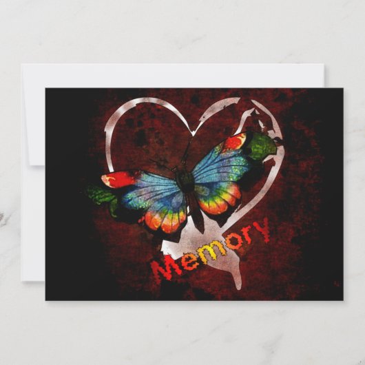 Invitation Papillon de mémoire (Devant)