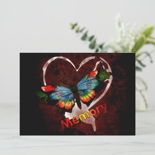 Invitation Papillon de mémoire (Debout devant)