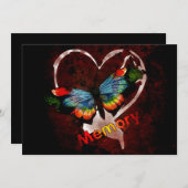 Invitation Papillon de mémoire (Devant / Derrière)