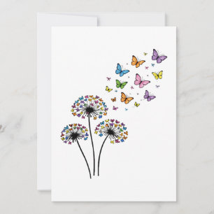 Invitation Papillon de pissenlit en vol