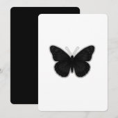 Invitation Papillon d'élégance sombre (Devant / Derrière)