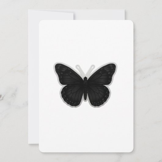 Invitation Papillon d'élégance sombre (Devant)