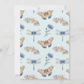 Invitation Papillon d'été Bluebird Moon Floral Plutôt (Dos)