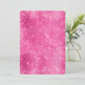 Invitation Papillon diamant rose étincelle (Debout devant)