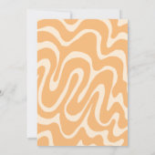 Invitation Papillon d'onde rétro Pêche orange Anniversaire (Dos)