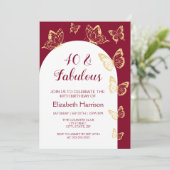 Invitation Papillon d'or de Bourgogne moderne Fabuleux annive (Debout devant)