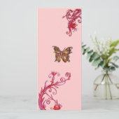 Invitation PAPILLON D'OR , floraisons rose rouge vif (Debout devant)