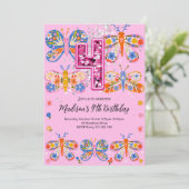 Invitation Papillon du 4e anniversaire (Debout devant)