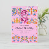 Invitation Papillon du 8e anniversaire (Debout devant)