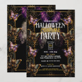 Invitation Papillon et Chauve-Souris de Conte de Fées Gothiqu (Devant / Derrière)