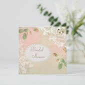 Invitation Papillon et fleurs Fête de l'mariée chic Shabby (Debout devant)