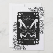 Invitation Papillon et floraison (Devant)