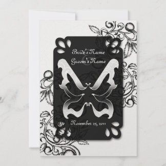 Invitation Papillon et floraison