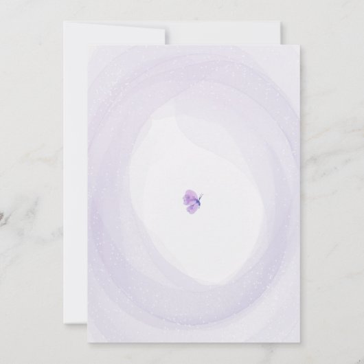 Invitation Papillon farci par rose violet 1er anniversaire (Dos)