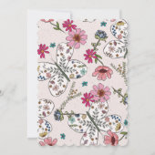 Invitation Papillon Fleur Sauvage (Dos)