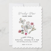 Invitation Papillon Fleur Sauvage (Devant)