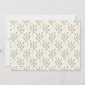 Invitation Papillon fleur sauvage Oval 1er Anniversaire Photo (Dos)